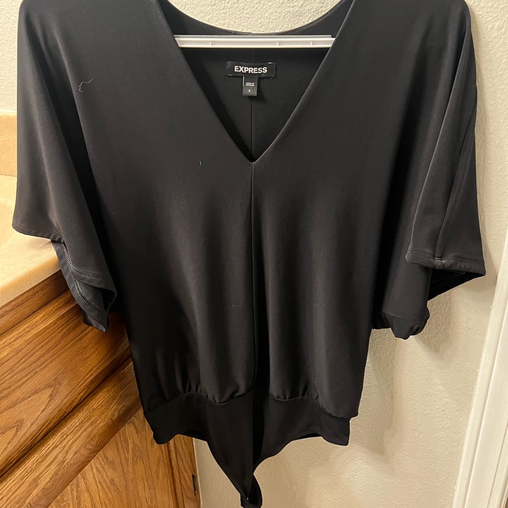 Express Women's Elegant Black Bodysuit